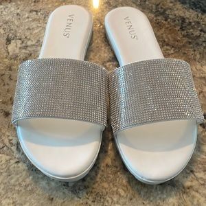 Venus Rhinestone Slide Sandals - new- size 9